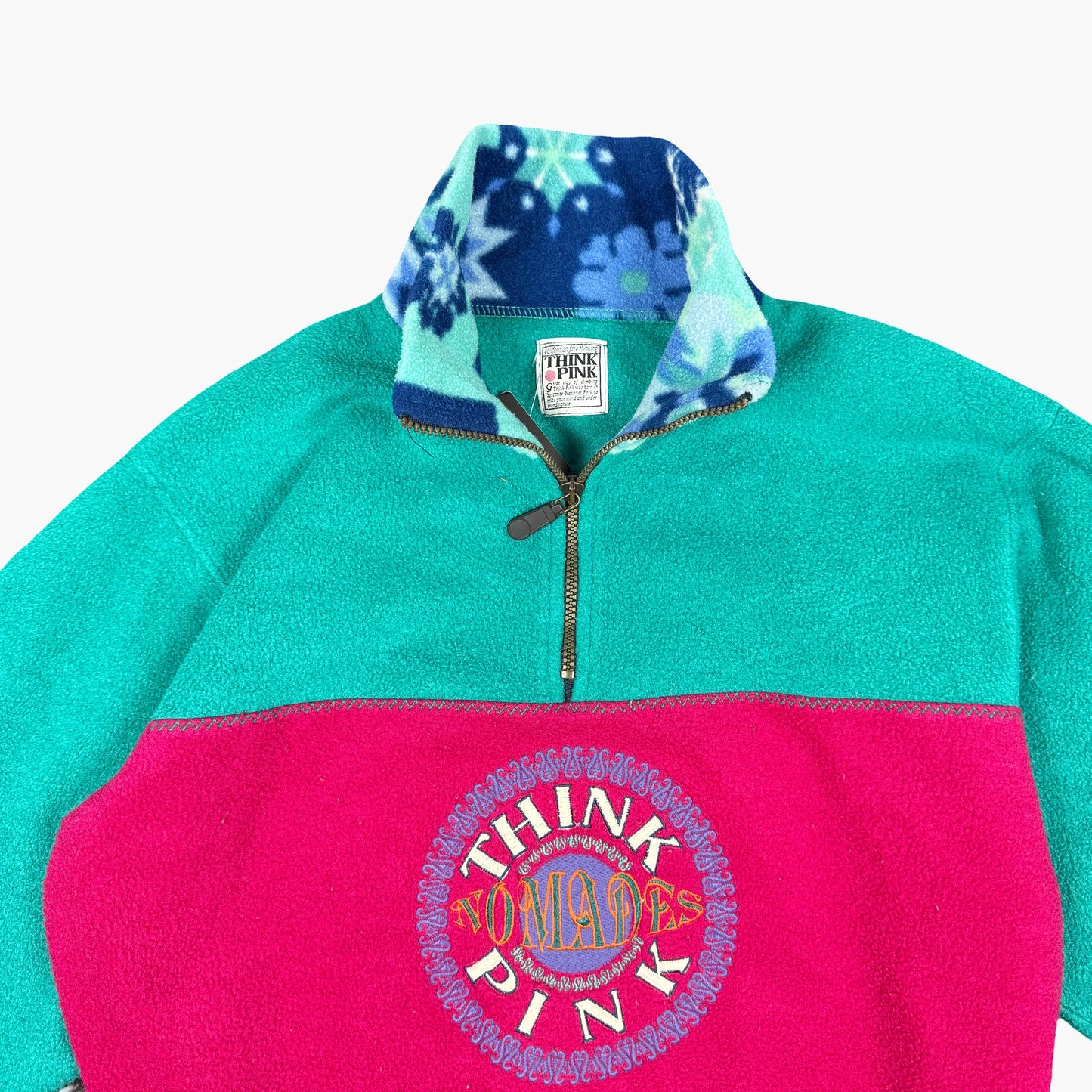 Vintage Think Pink Fleece Sweatshirt | XS