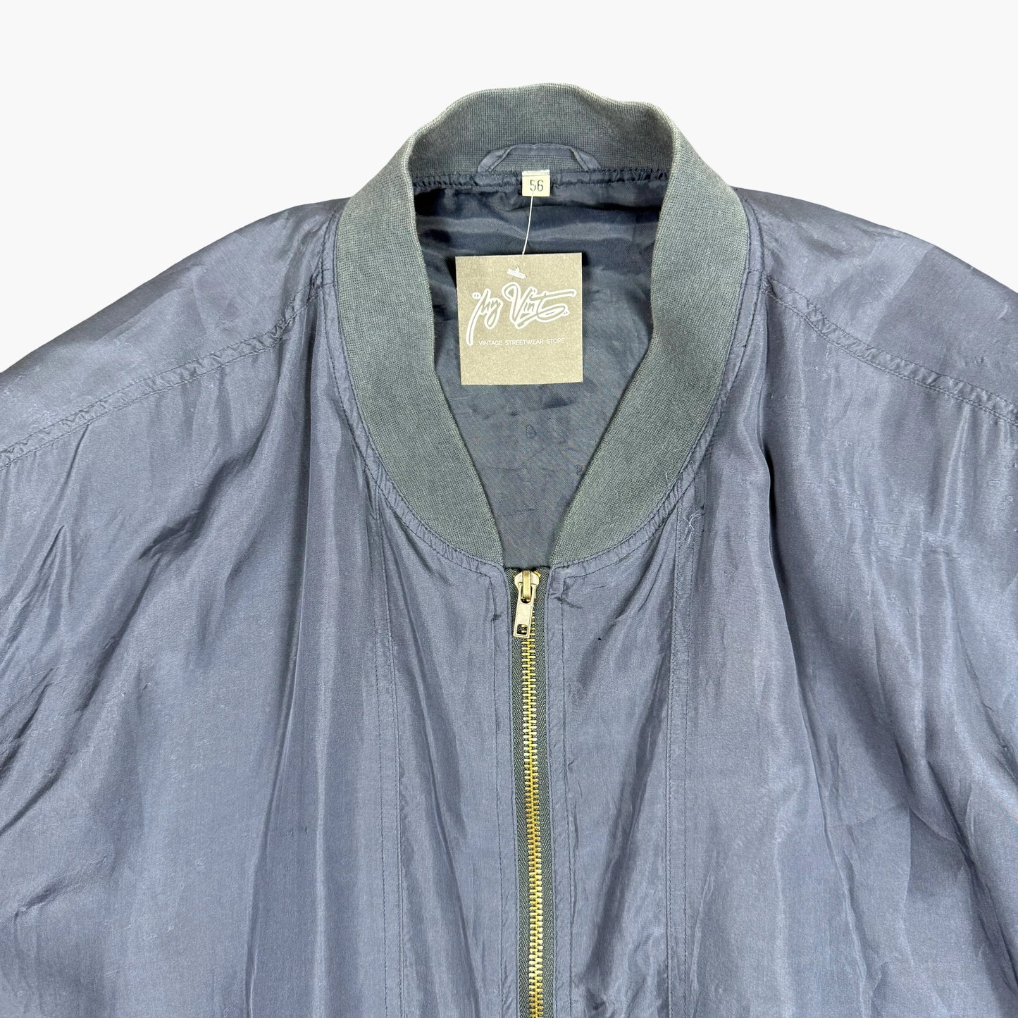 Vintage Silk Bomber Jacket | XXL