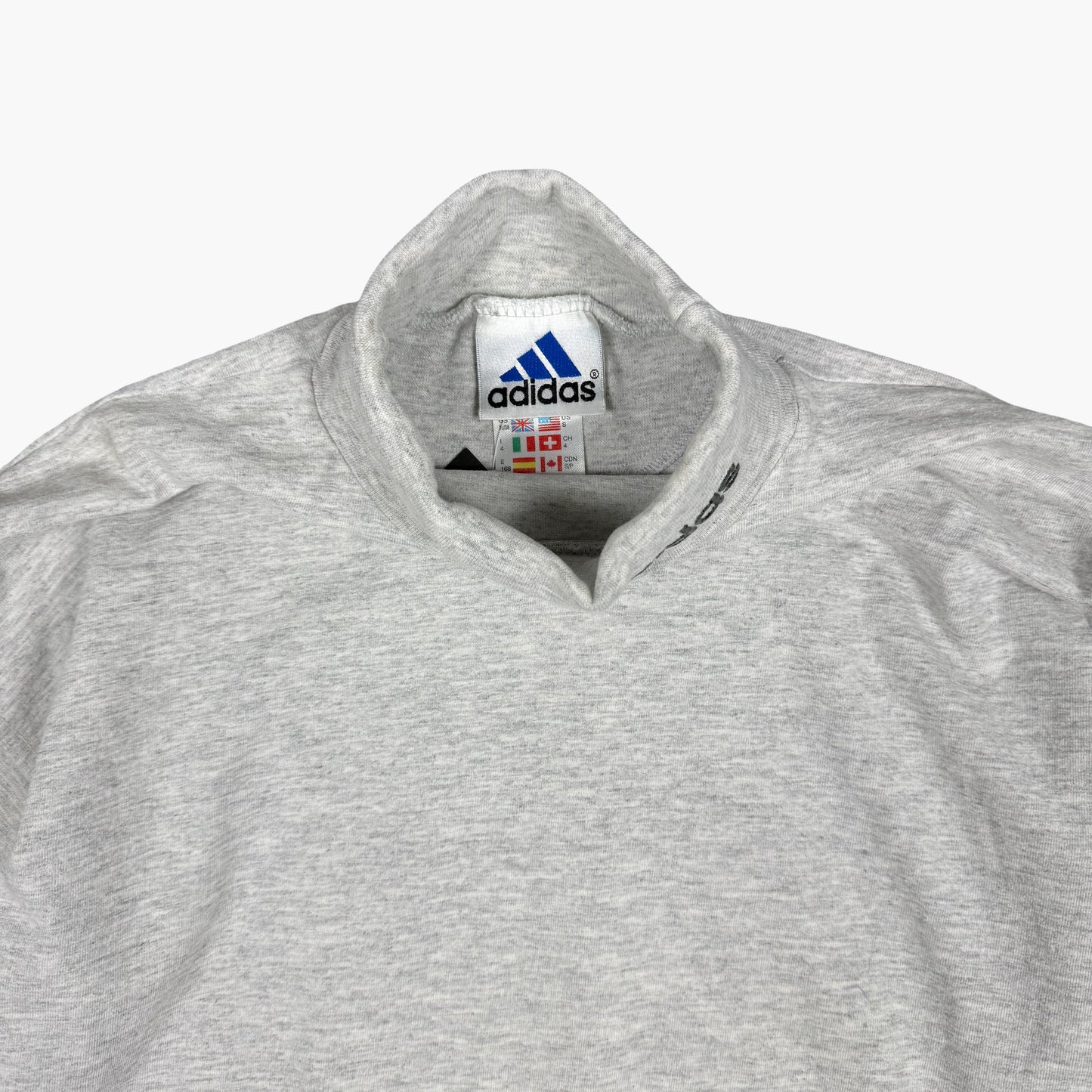 Vintage Adidas Long-sleeve Mock-neck Top | XS