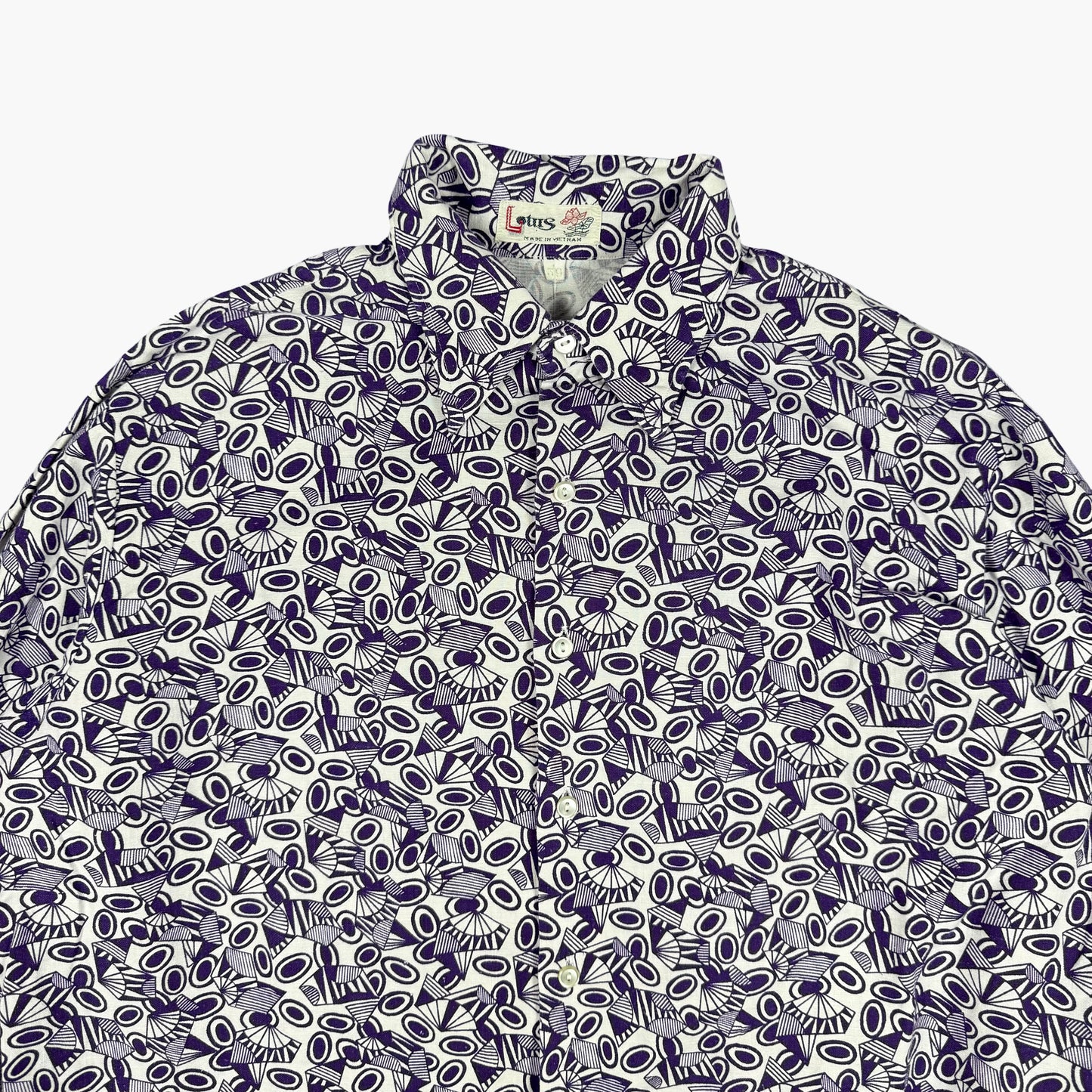 Vintage Lotus Long-sleeve Button-up Shirt | XL