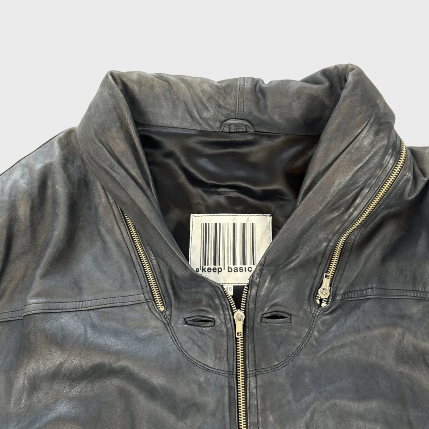 Vintage Keep Basic Leather Coat | M