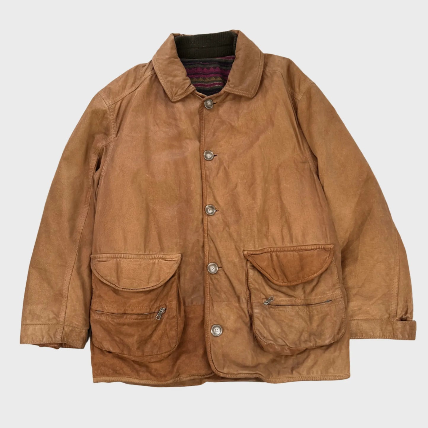 Vintage Leather Coat | XL