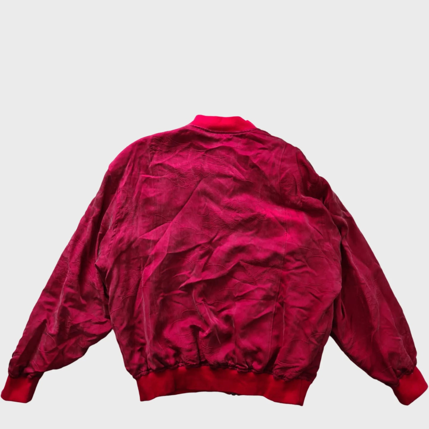 Vintage Silk Bomber Jacket | L
