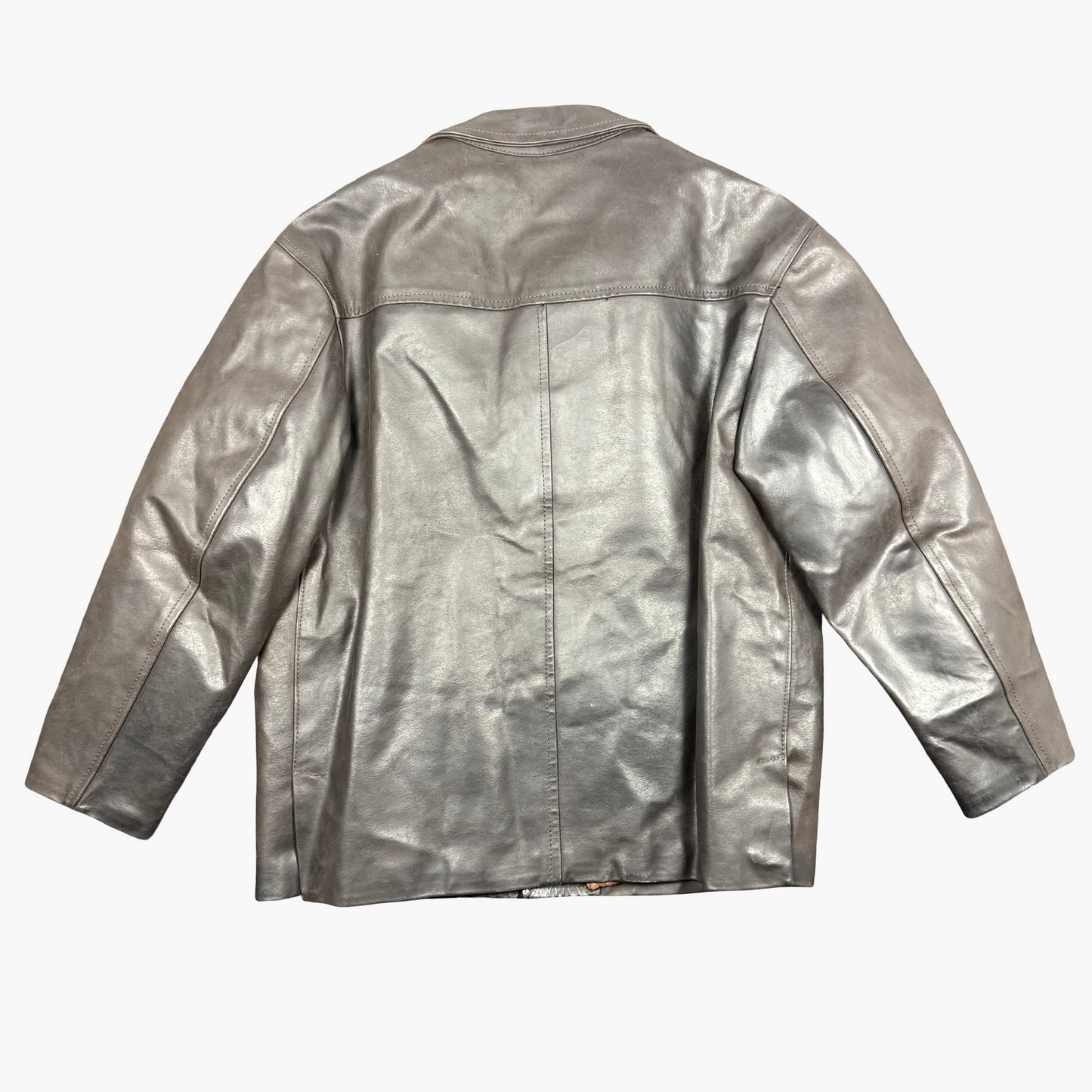 Vintage Royal Eagle Leather Coat | L