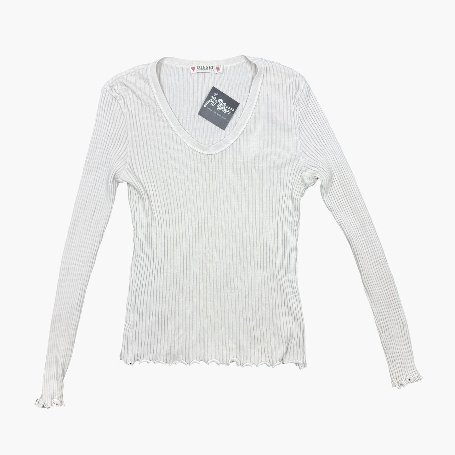 Vintage Diesel Long Sleeve Ribbed Knit Top | XS