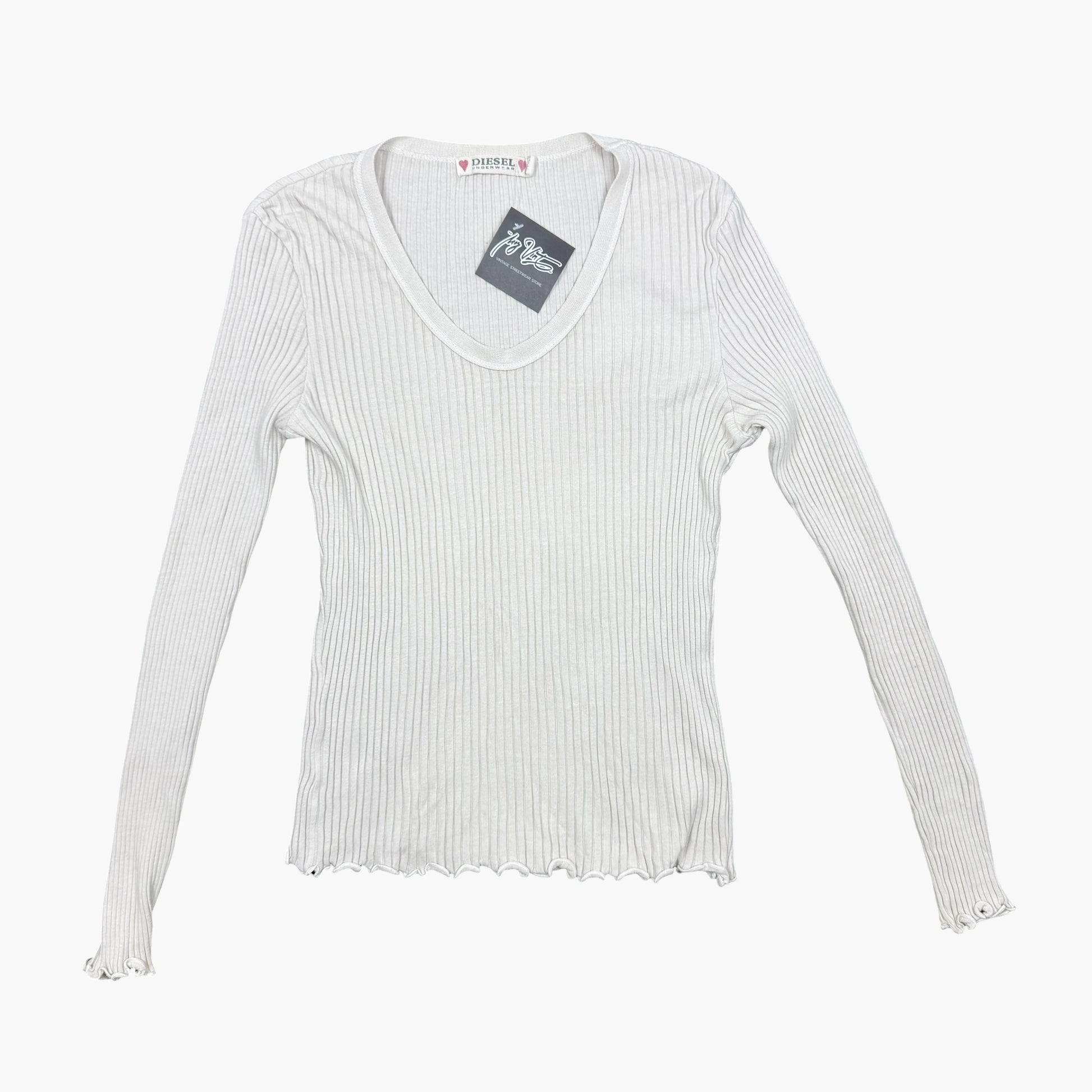 Vintage Diesel Long Sleeve Ribbed Knit Top | XS