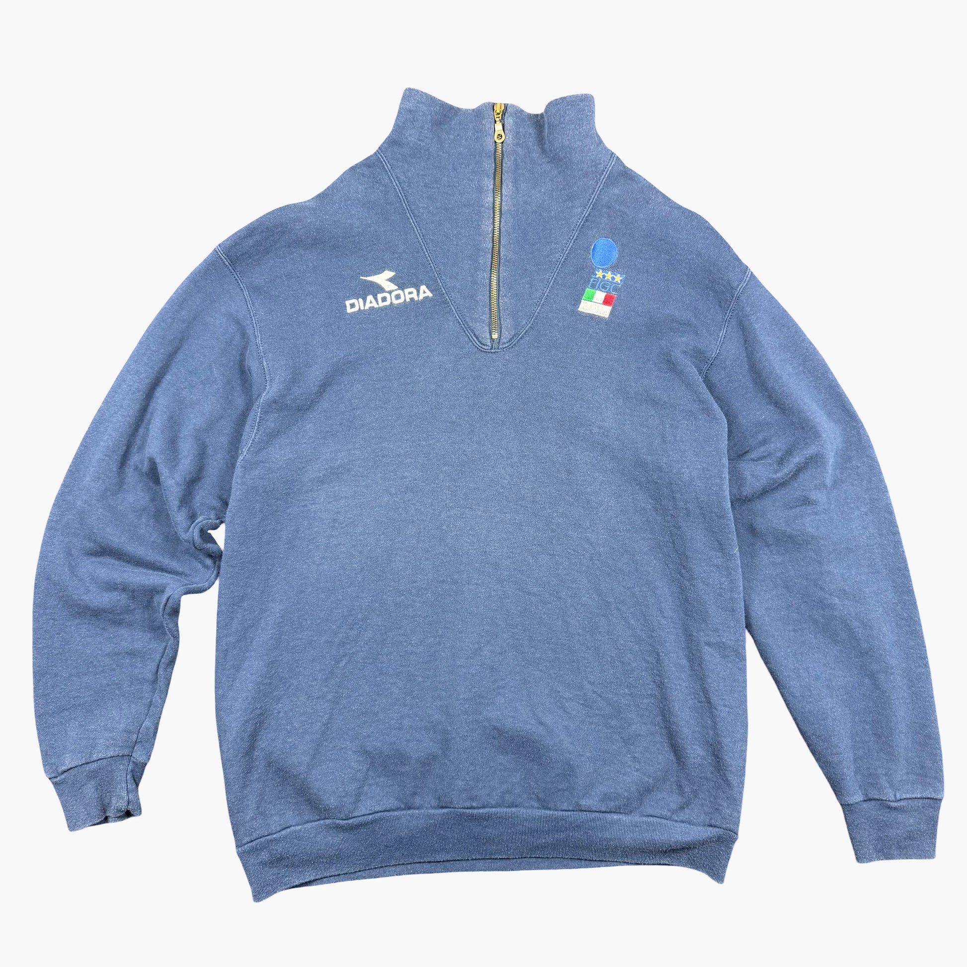 Vintage Diadora Zip Sweatshirt | L