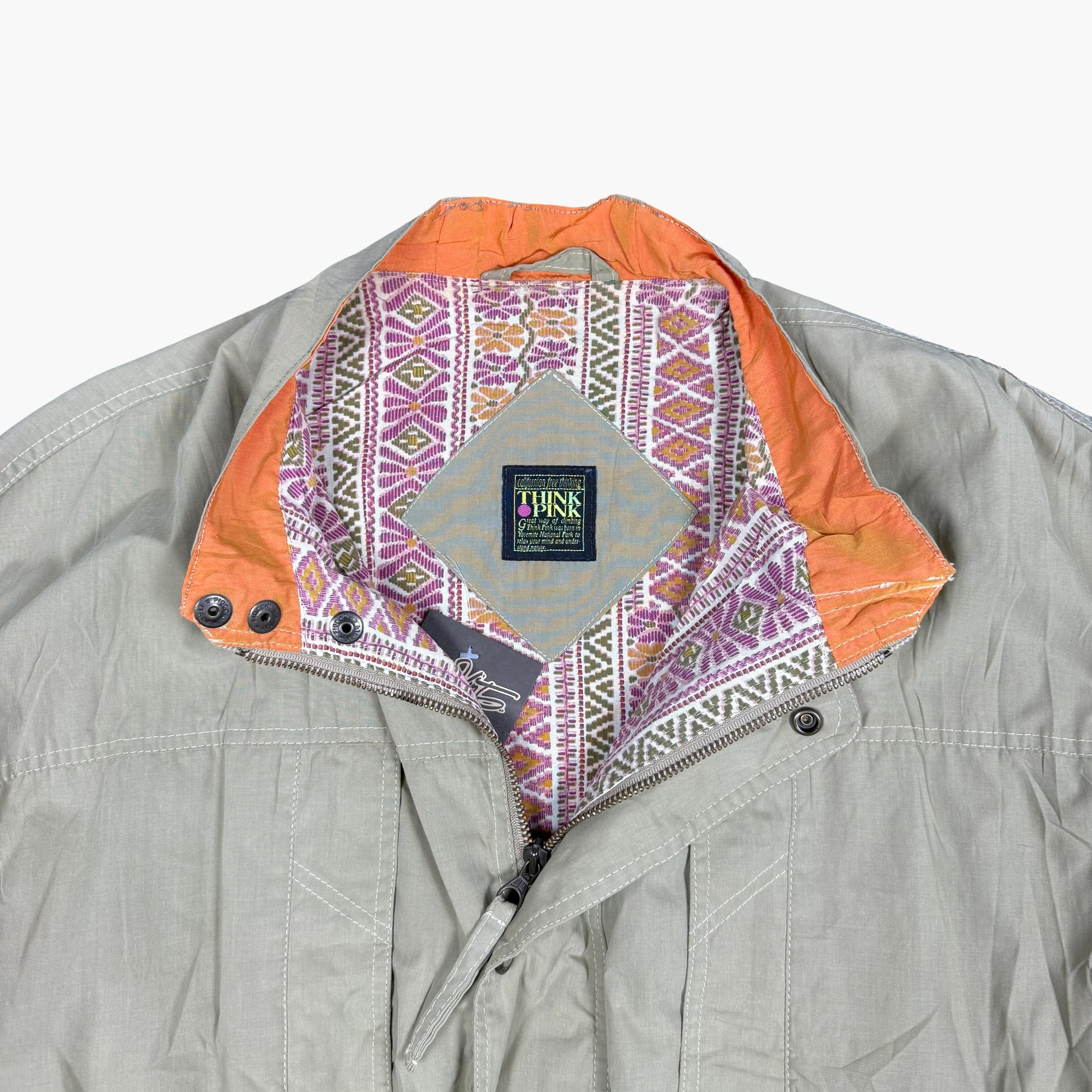 Vintage Pink Hippopotamus Collection Windbreaker Jacket | XL