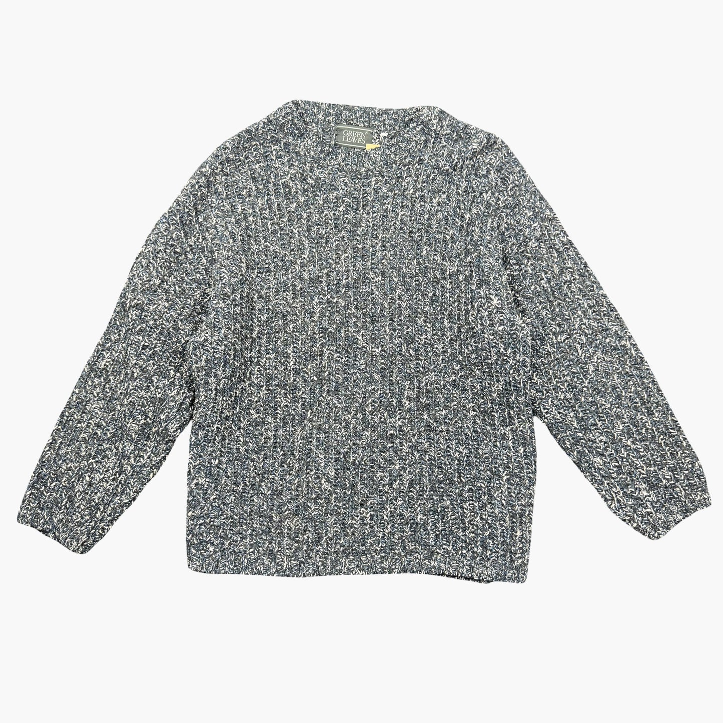 Vintage Green Leaves Sweater | M