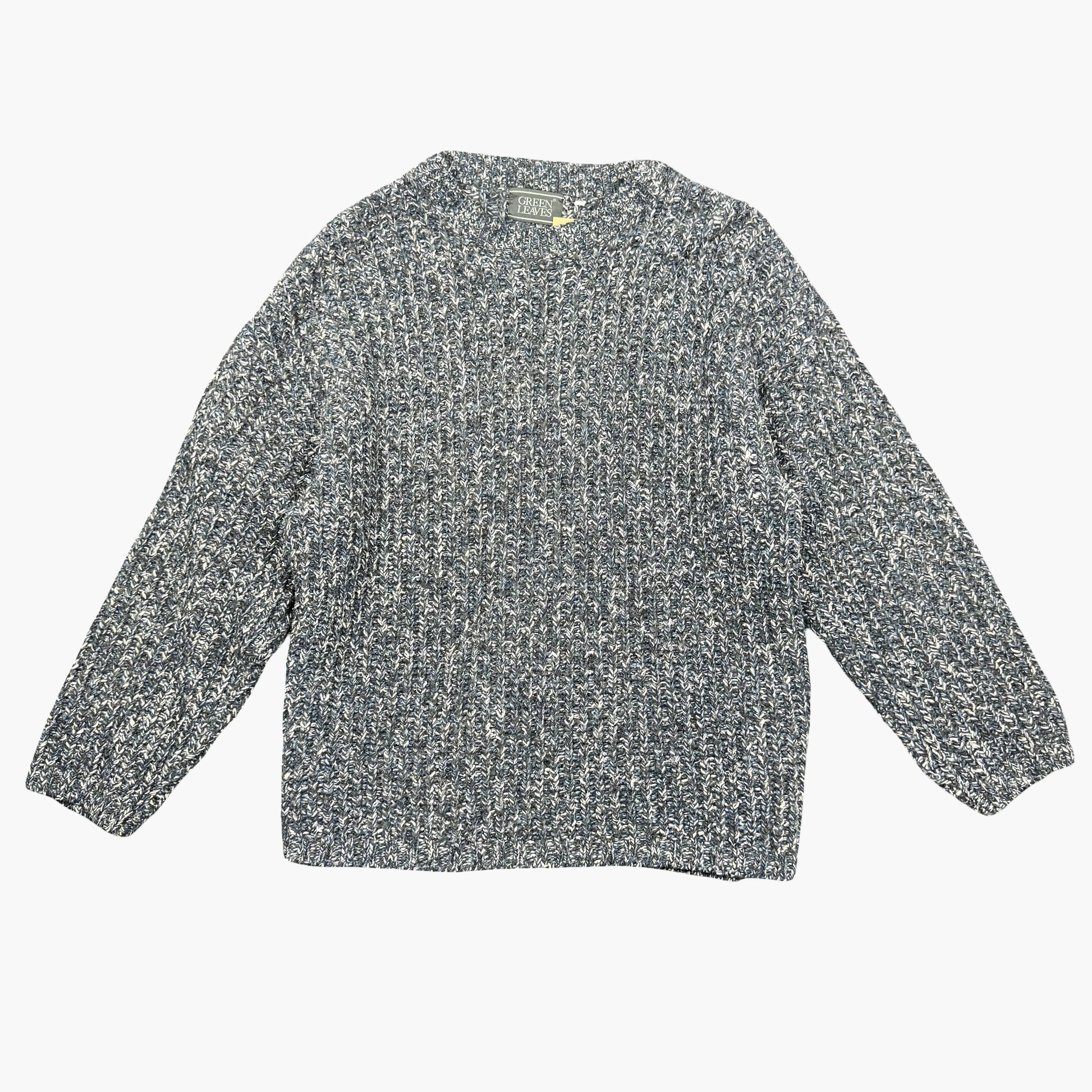 Vintage Green Leaves Sweater | M