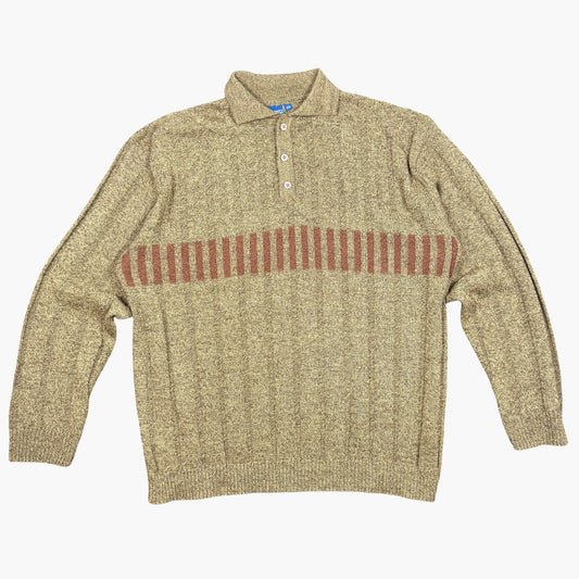 Vintage Infinity Knit Sweater Polo | XL