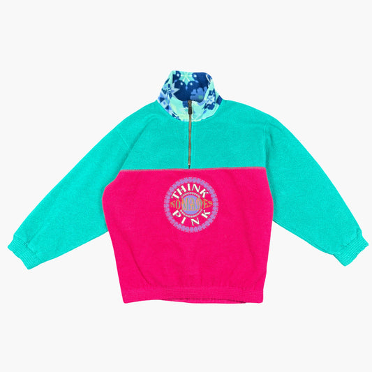 Vintage Think Pink Fleece Sweatshirt | XS