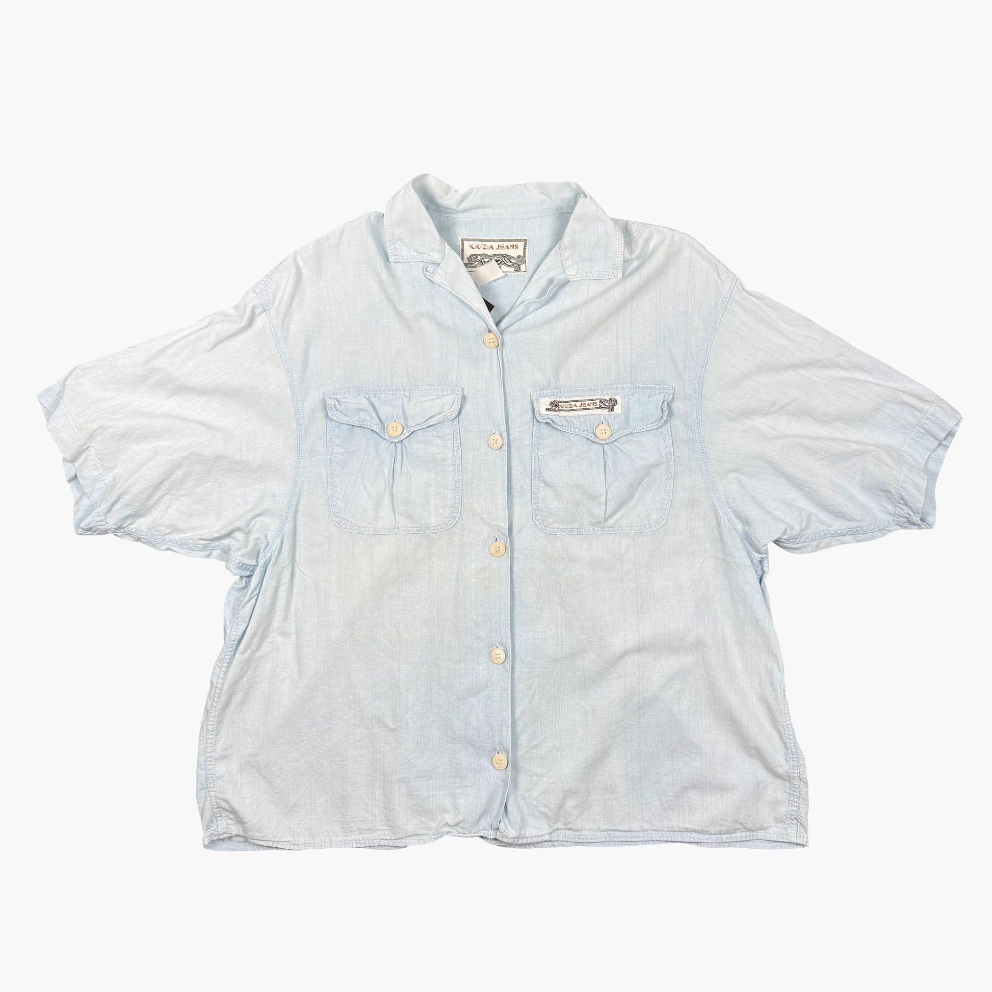 Vintage Krizia Jeans Short-sleeve Button-up Shirt | L