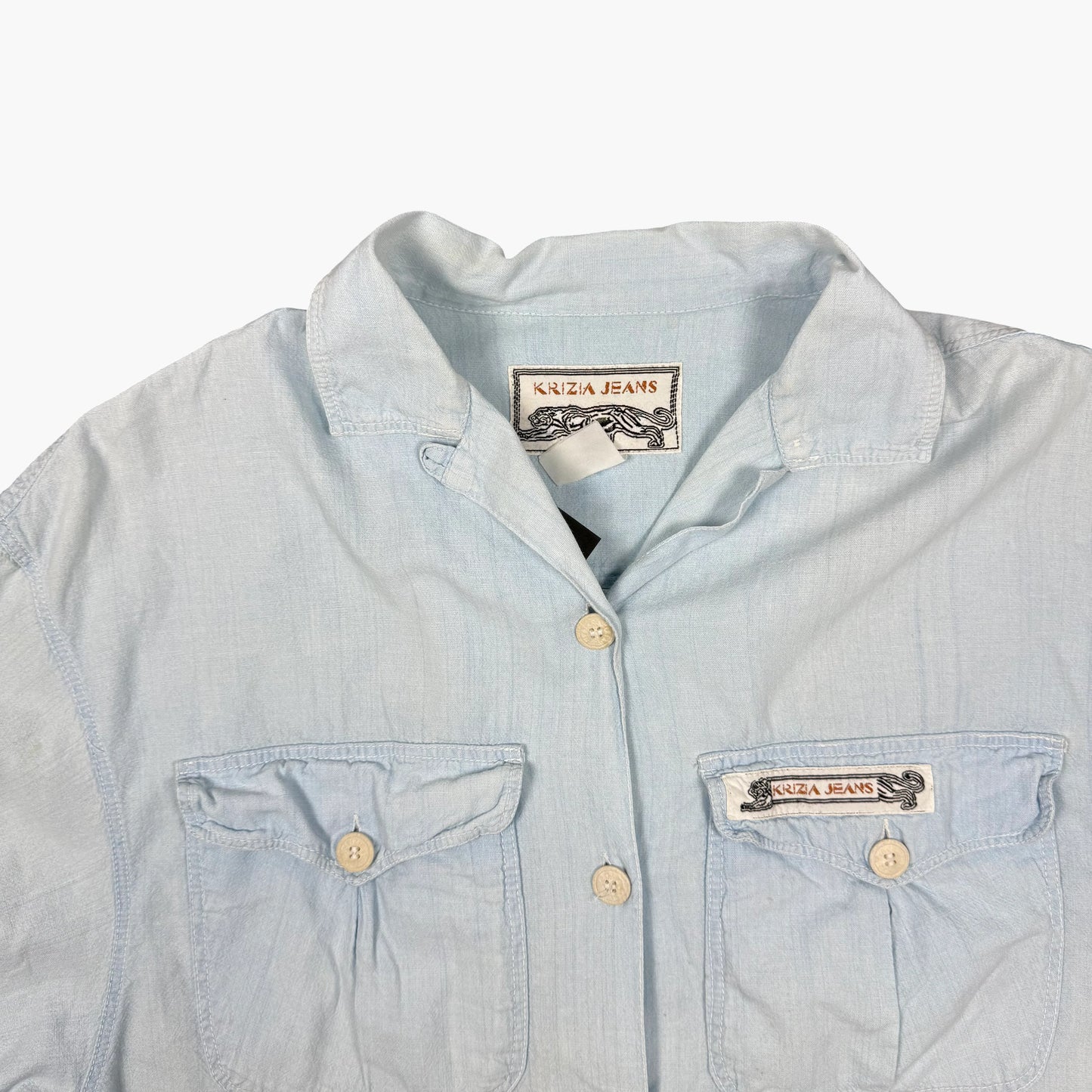 Vintage Krizia Jeans Short-sleeve Button-up Shirt | L