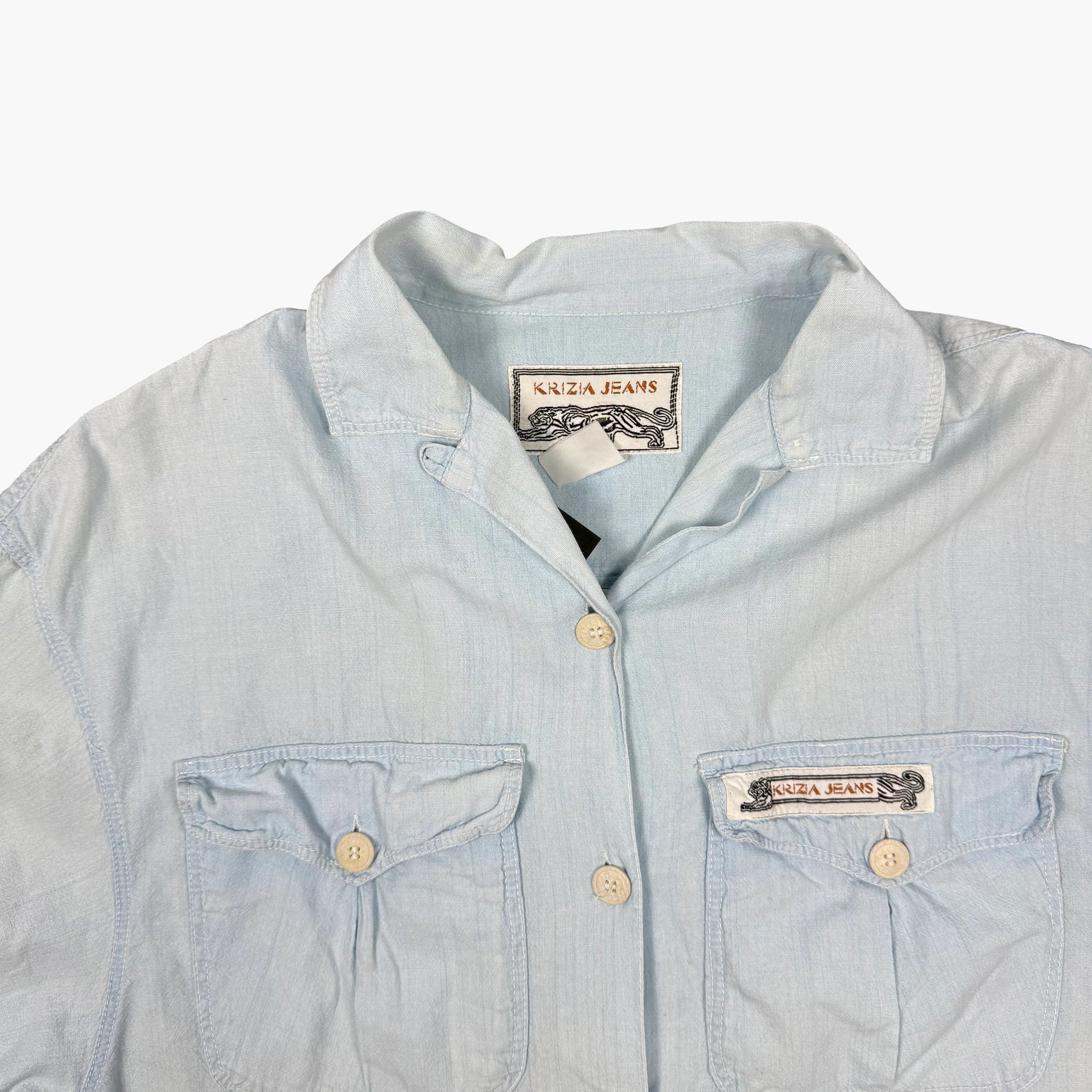 Vintage Krizia Jeans Short-sleeve Button-up Shirt | L
