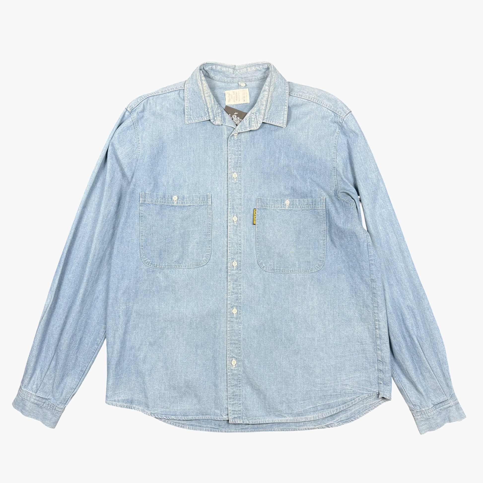 Vintage Armani Long-sleeve Denim Shirt | L