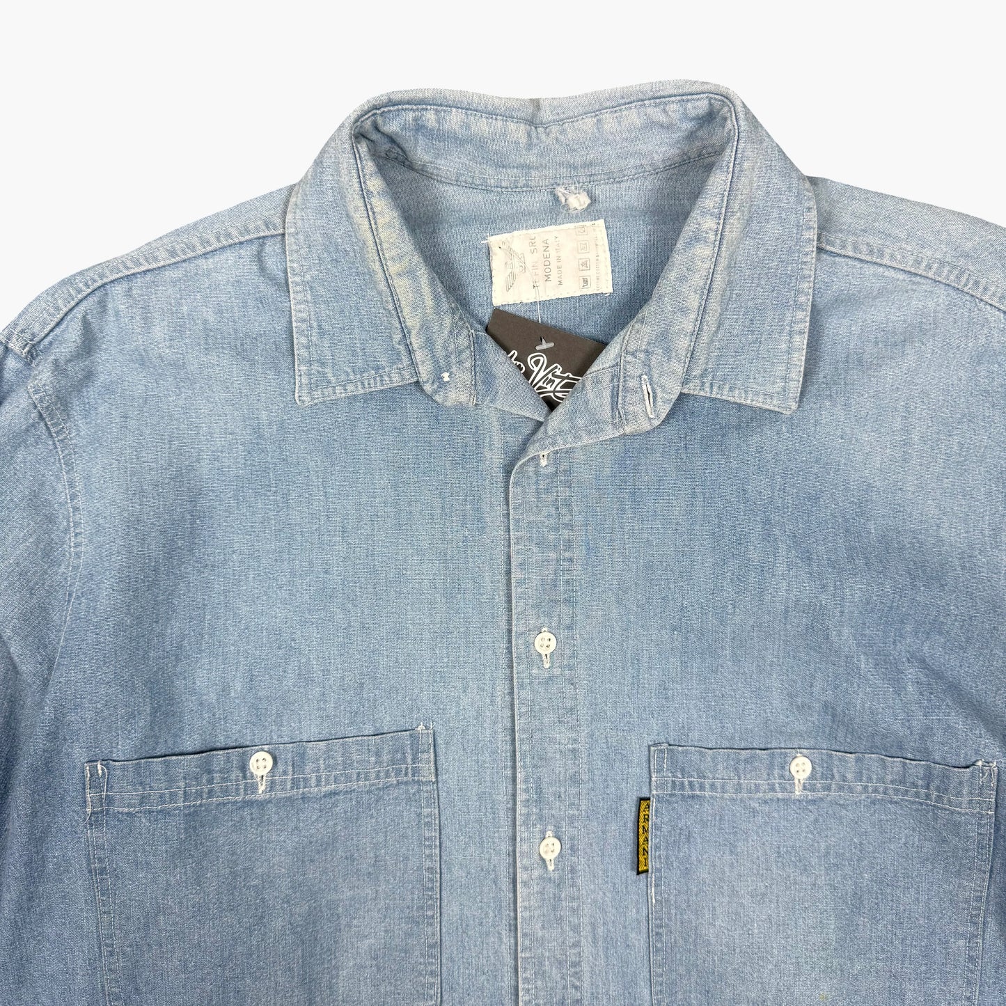 Vintage Armani Long-sleeve Denim Shirt | L