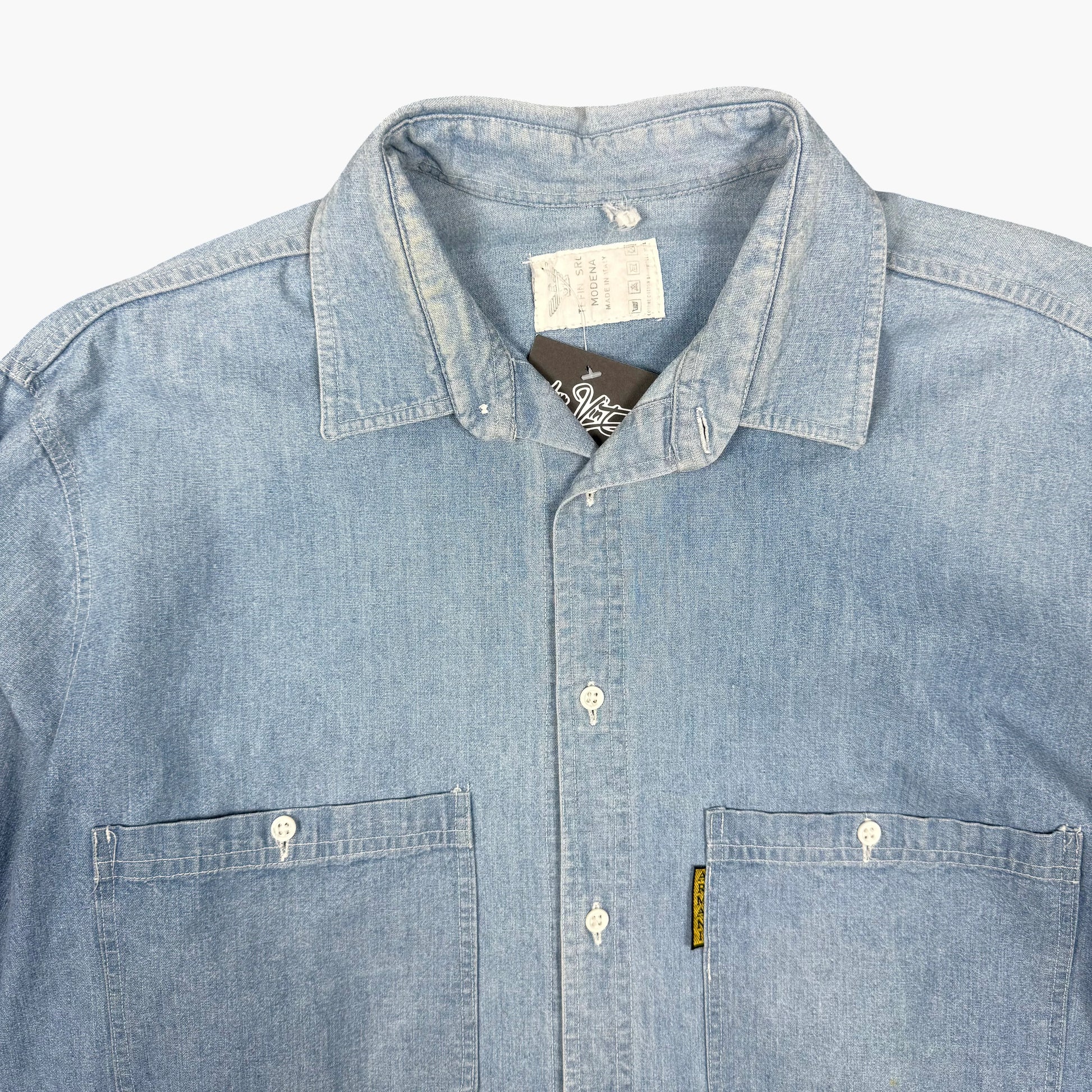 Vintage Armani Long-sleeve Denim Shirt | L
