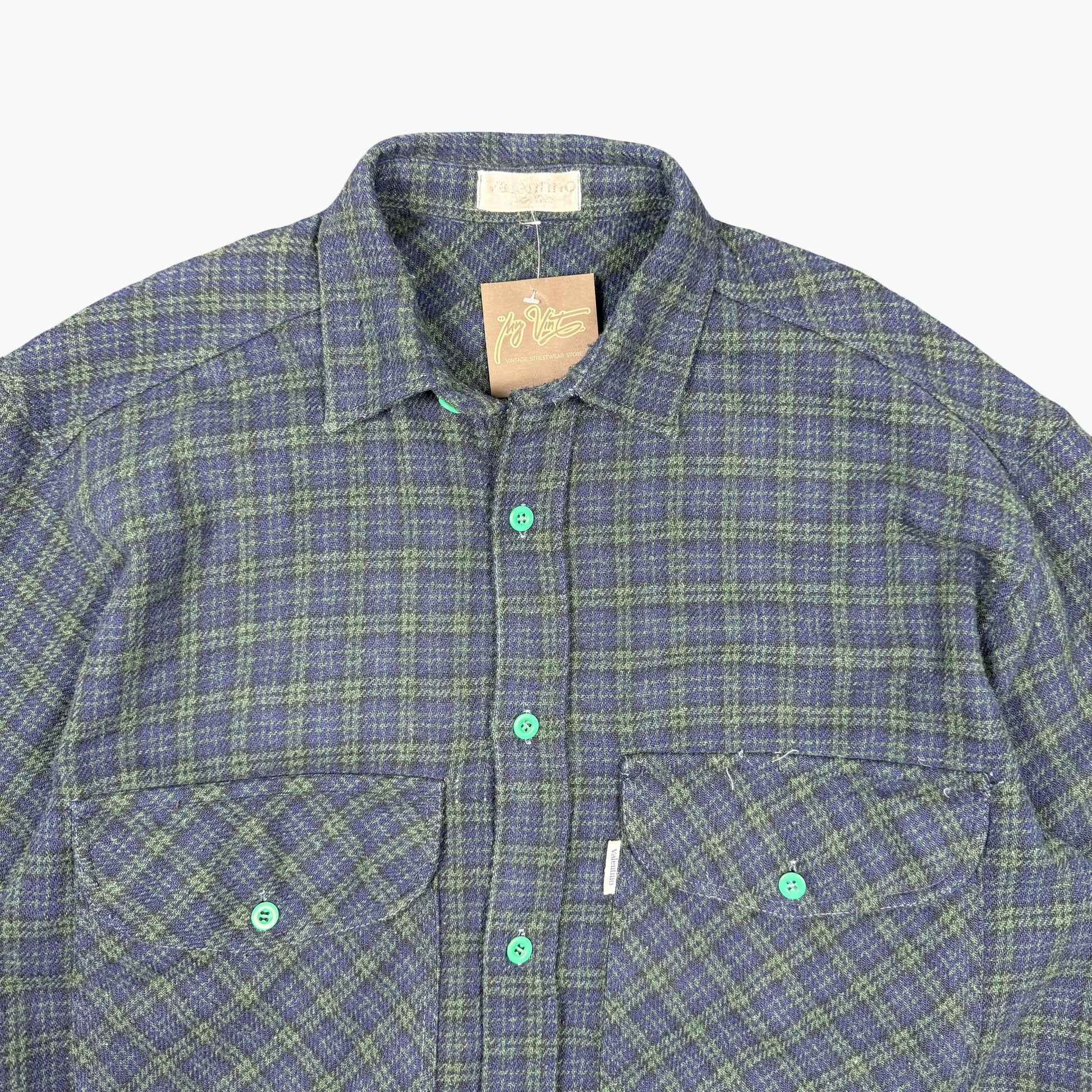 Vintage Valentino Long-sleeve Flannel Shirt | L