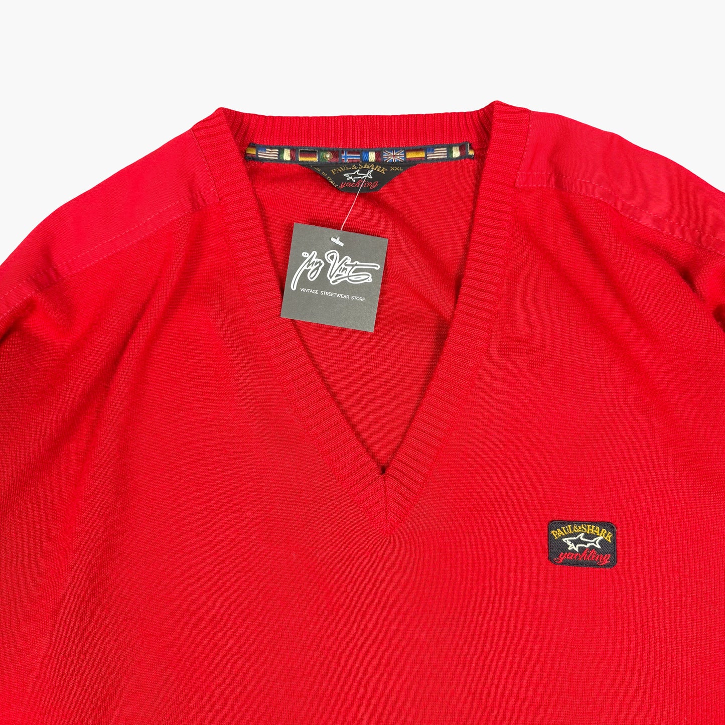 Vintage Paul & Shark V-neck Sweater | L