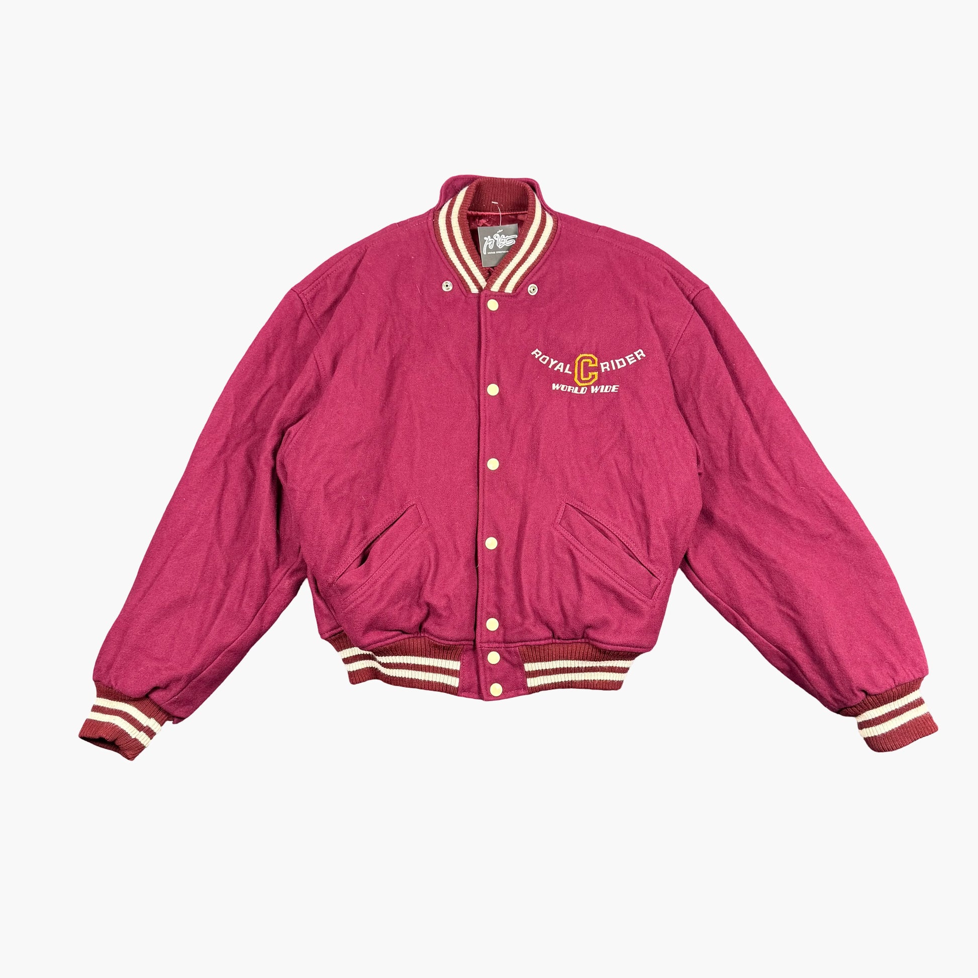 Vintage Royal Rider Varsity Bomber Jacket | L