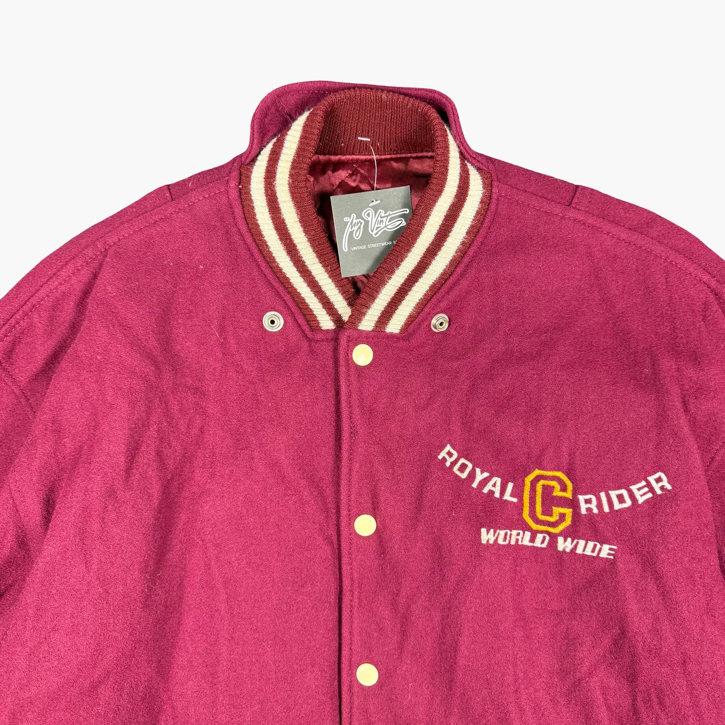 Vintage Royal Rider Varsity Bomber Jacket | L