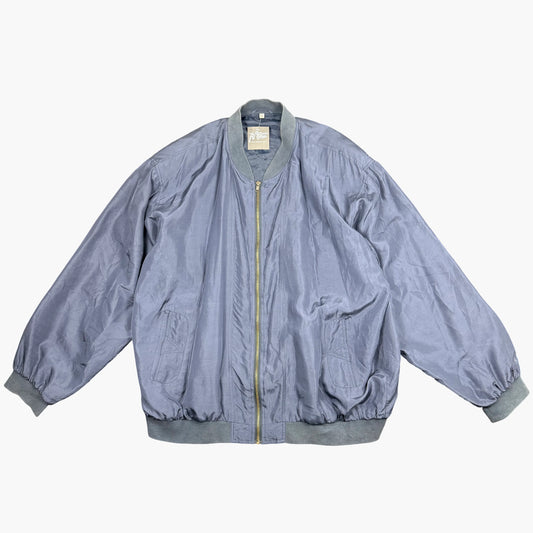 Vintage Silk Bomber Jacket | XXL