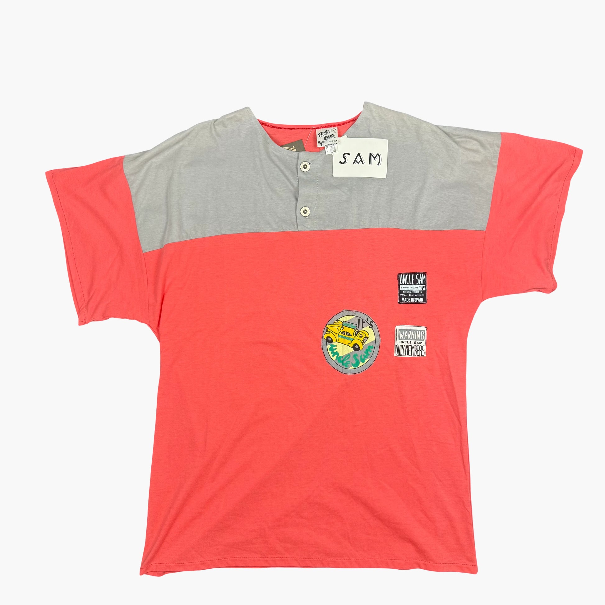 Vintage Uncle Sam Deadstock Short Sleeve Henley T-shirt | L