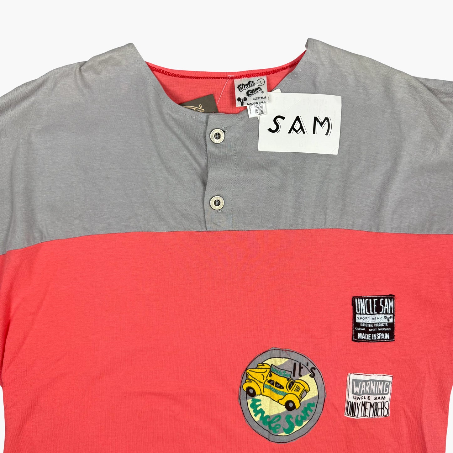 Vintage Uncle Sam Deadstock Short Sleeve Henley T-shirt | L