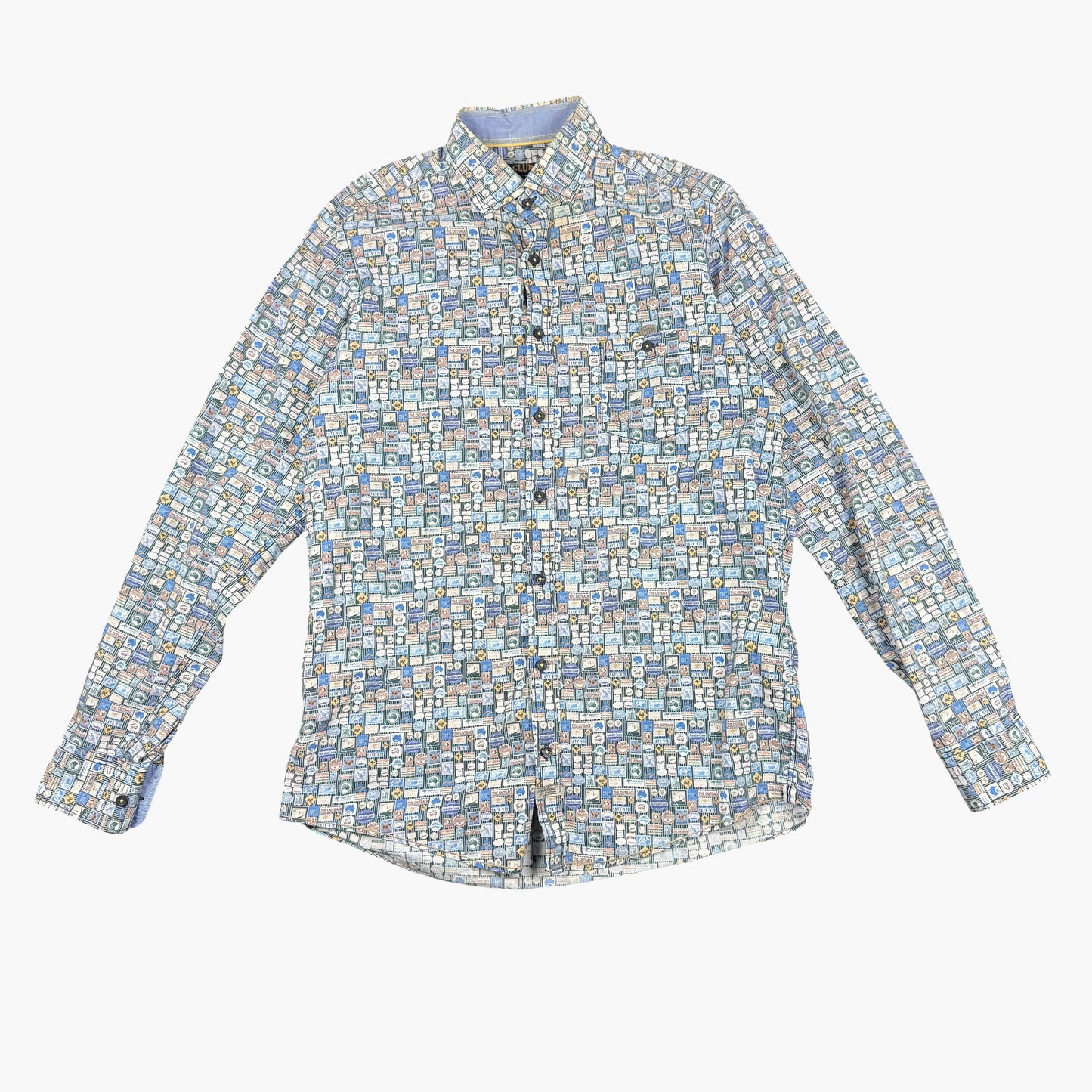 Vintage Club Room Long-sleeve Button-up Shirt | M