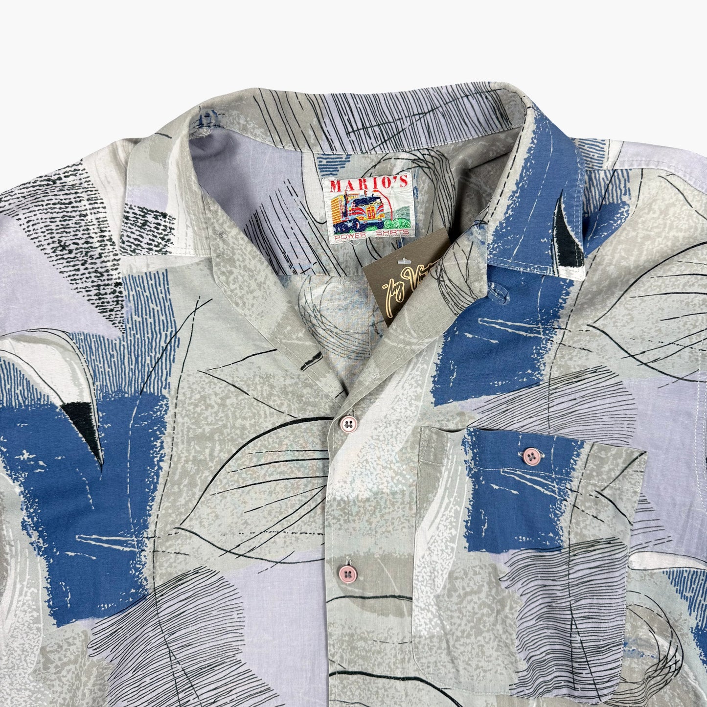 Vintage Mario's Short-sleeve Button-up Shirt | M