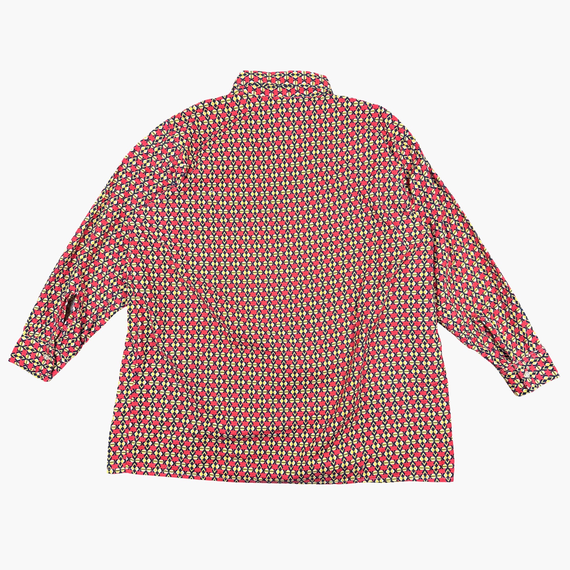 Vintage Long-sleeve Printed Button-up Shirt | L