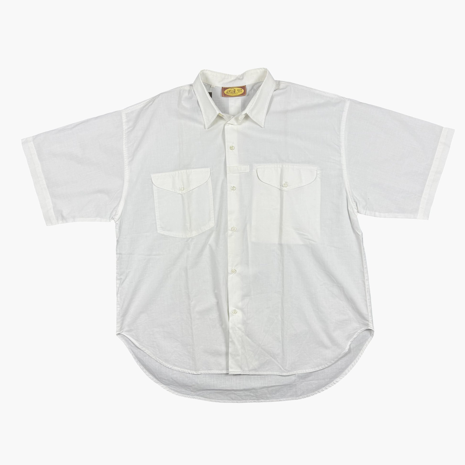 Vintage Short-sleeve Button-up Shirt | XL