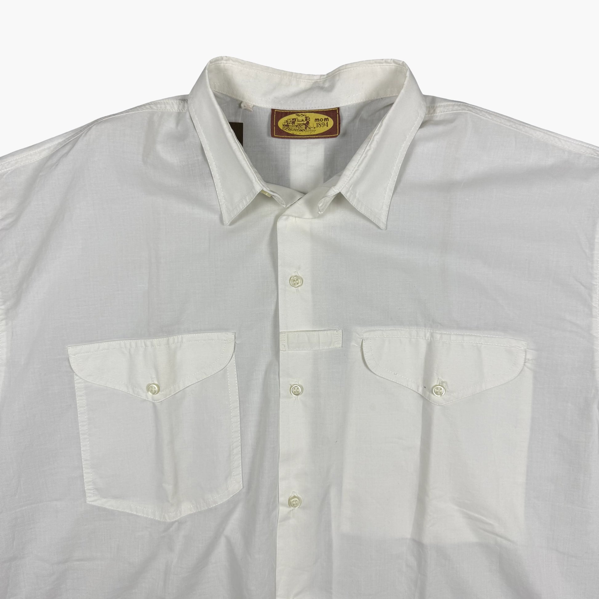 Vintage Short-sleeve Button-up Shirt | XL