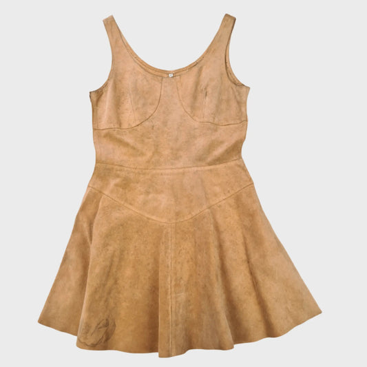 Vintage Leather Dress | XS