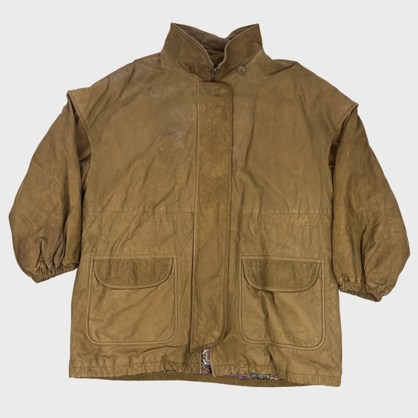 Vintage Manifattura Artigiania Leather Coat | XL