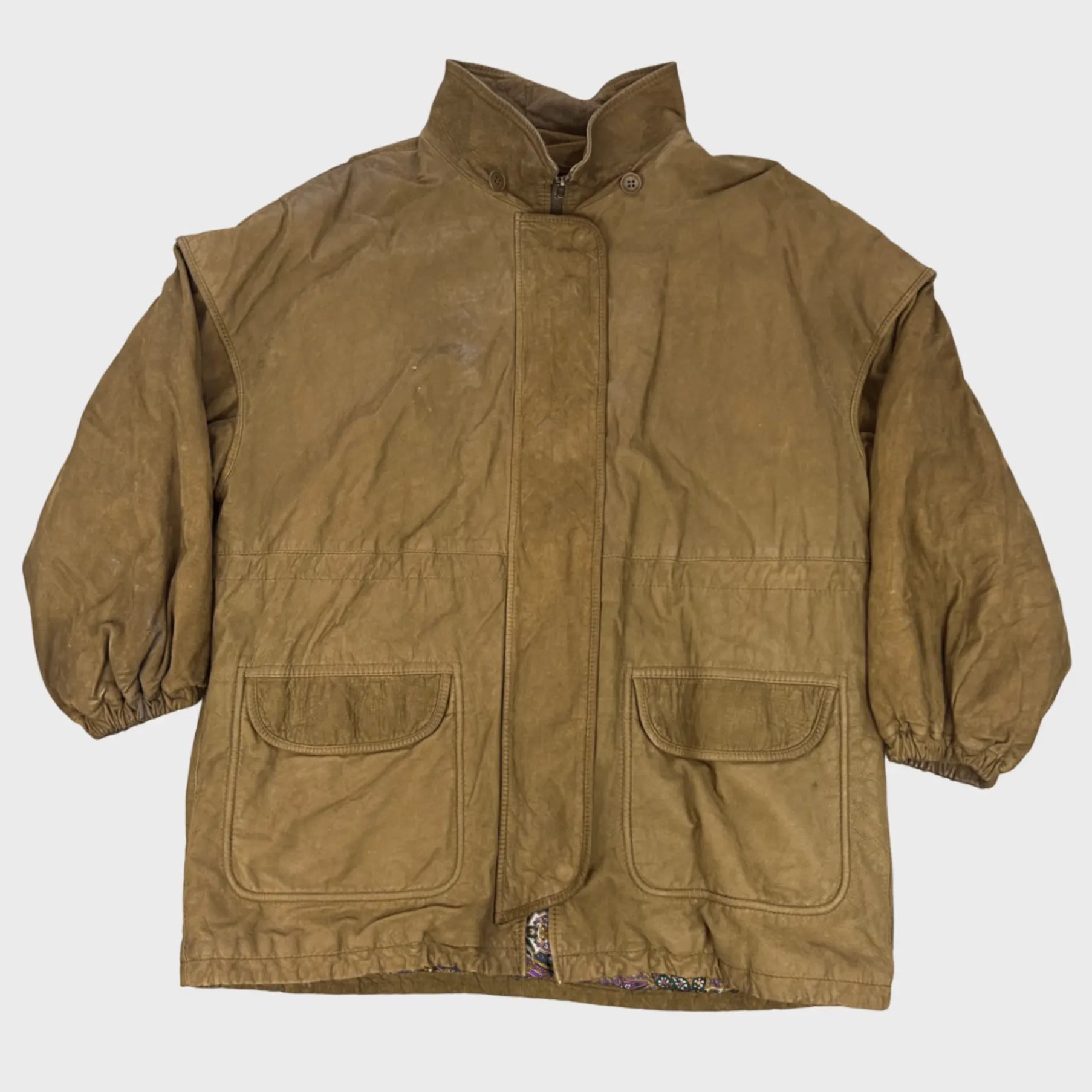 Vintage Manifattura Artigiania Leather Coat | XL