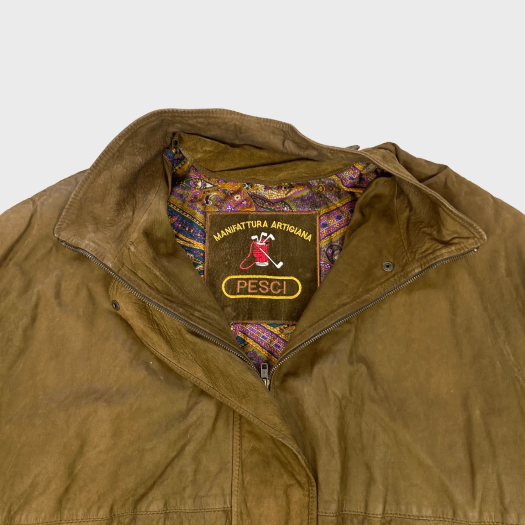 Vintage Manifattura Artigiania Leather Coat | XL