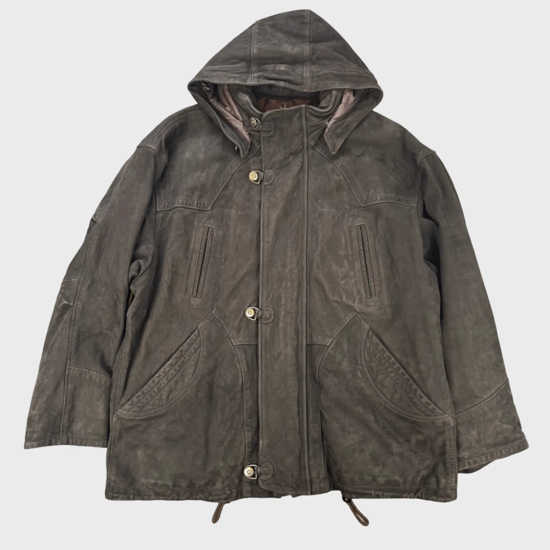 Vintage Moore & Moore Leather Coat | XXL
