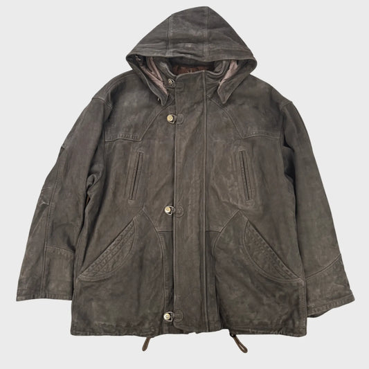 Vintage Moore & Moore Leather Coat | XXL