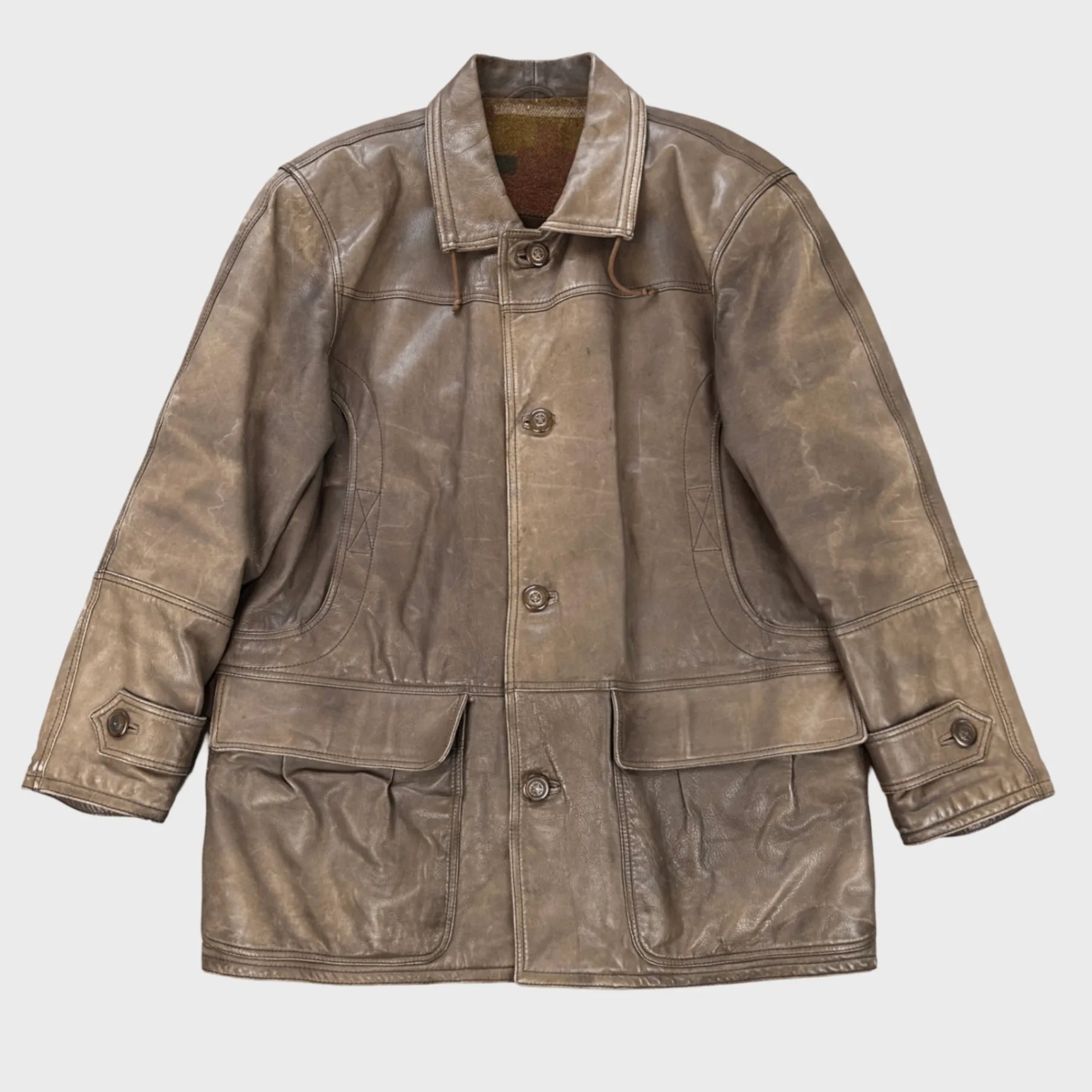 Vintage Fieldstone Leather Coat | L