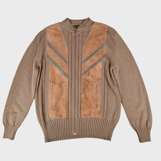 Vintage Leather Cardigan | M