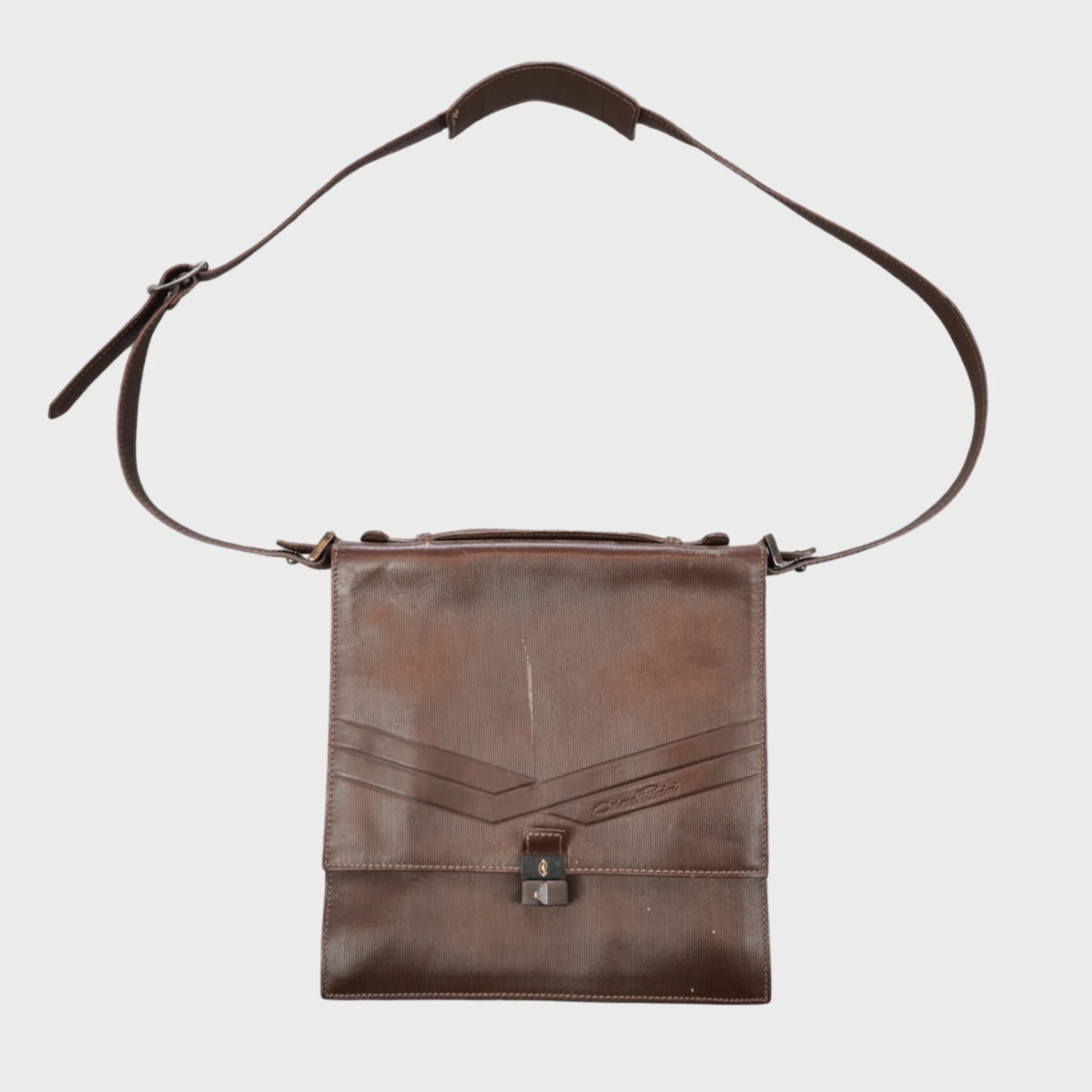 Vintage Cesare Piccini Uomo Leather Bag