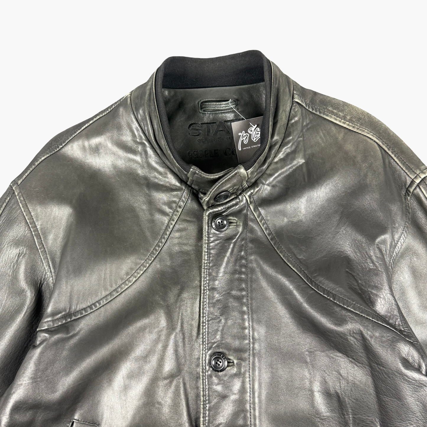 Vintage State Leather Jacket | XL